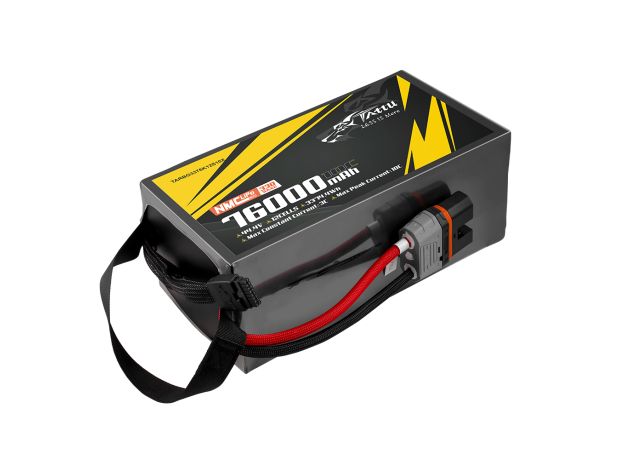 Tattu 76000mAh 12S 10C 44.4V LiPo Batarya | QS12-S Konnektör | Semi-solid