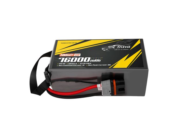 Tattu 76000mAh 12S 10C 44.4V LiPo Batarya | QS12-S Konnektör | Semi-solid