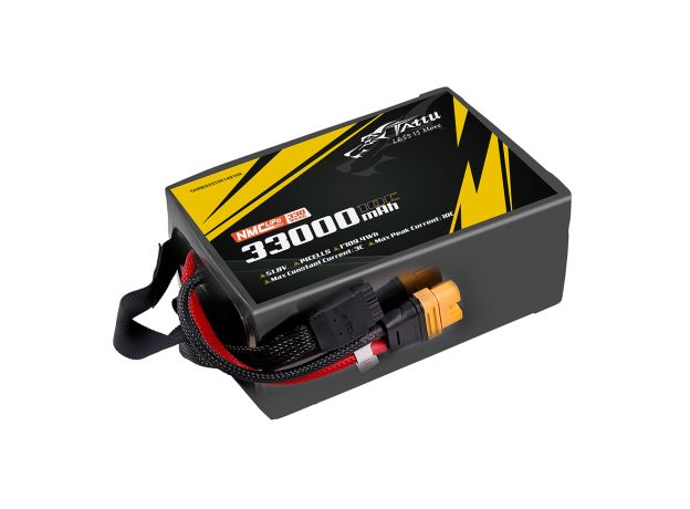 Tattu 33000mAh 14S 10C 51.8V LiPo Batarya | AS150U-F Konnektör | Semi-solid (330Wh/kg)