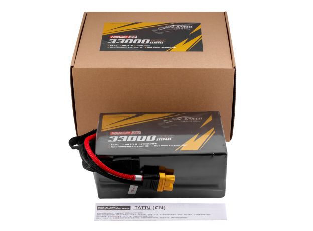 Tattu 33000mAh 14S 10C 51.8V LiPo Batarya | AS150U-F Konnektör | Semi-solid (350Wh/kg)