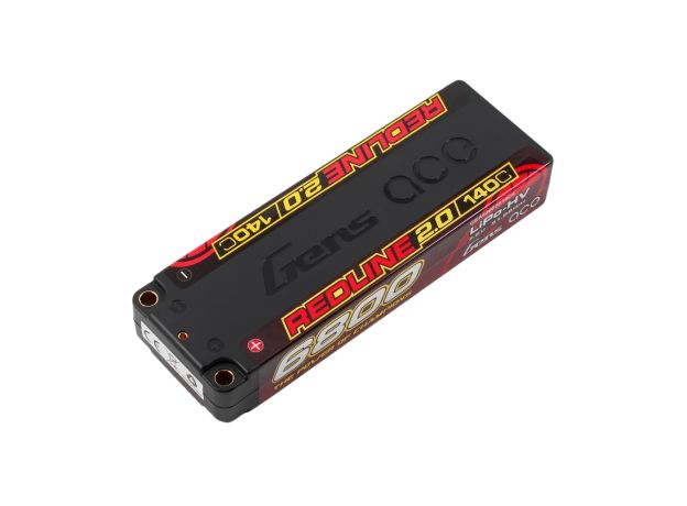 Gens ace 6800mAh 2S 140C 7.6V(HV) LiPo Batarya | 5.0mm bullet | Kırmızıline 2.0