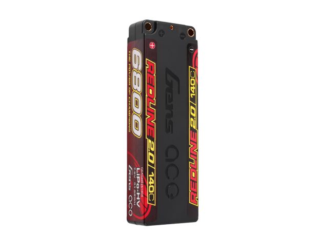 Gens ace 6800mAh 2S 140C 7.6V(HV) LiPo Batarya | 5.0mm bullet | Kırmızıline 2.0