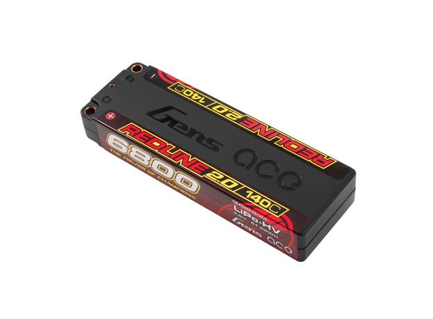 Gens ace 6800mAh 2S 140C 7.6V(HV) LiPo Batarya | 5.0mm bullet | Kırmızıline 2.0