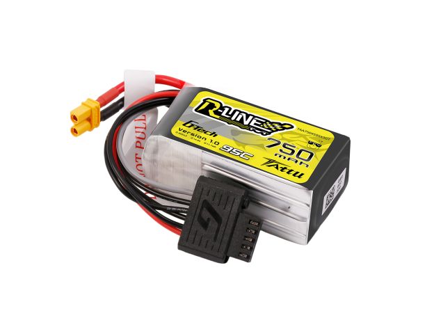 Tattu 750mAh 4S 95C 14.8V LiPo Batarya | XT30 Konnektör | R-Line 1.0