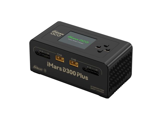 Gens ace iMars D300 Plus Akıllı Şarj Cihazı | AC 300W + DC 700W | 16A | 1-6S| 2 Kanallı | Siyah