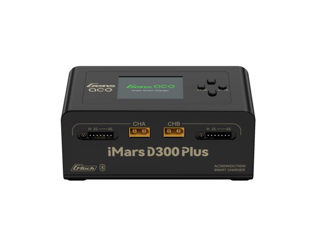 Gens ace iMars D300 Plus Akıllı Şarj Cihazı | AC 300W + DC 700W | 16A | 1-6S| 2 Kanallı | Siyah