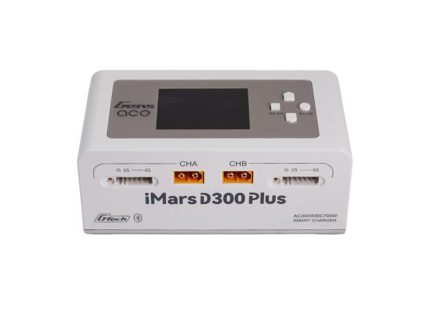 Gens ace iMars D300 Plus Akıllı Şarj Cihazı | AC 300W + DC 700W | 16A | 1-6S | 2 Kanallı | Beyaz