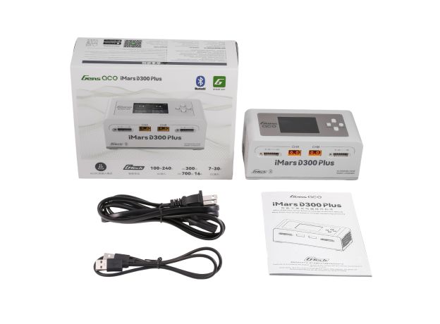 Gens ace iMars D300 Plus Akıllı Şarj Cihazı | AC 300W + DC 700W | 16A | 1-6S | 2 Kanallı | Beyaz
