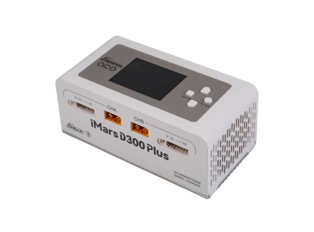 Gens ace iMars D300 Plus Akıllı Şarj Cihazı | AC 300W + DC 700W | 16A | 1-6S | 2 Kanallı | Beyaz