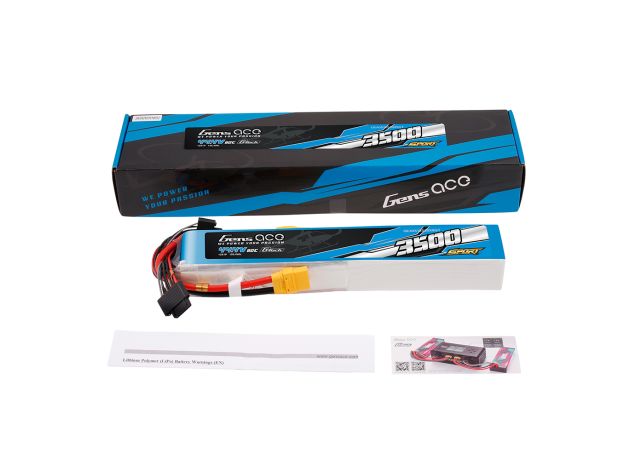 Gens ace 3500mAh 12S 80C 44.4V LiPo Batarya | XT90 Konnektör | Sport