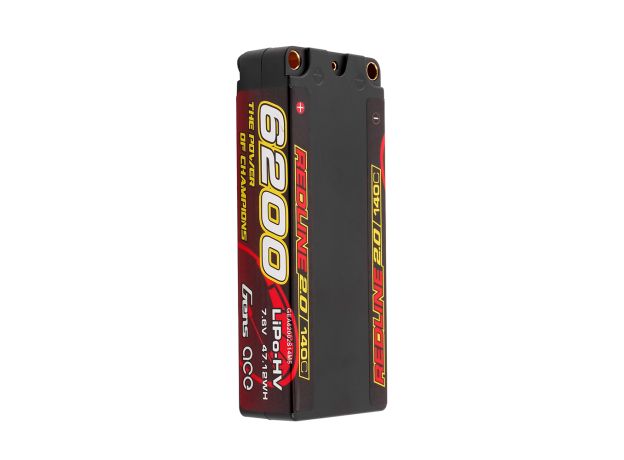 Gens ace 6200mAh 2S 140C 7.6V(HV) Mid-size LiPo Batarya | 5.0mm bullet | Kırmızıline 2.0
