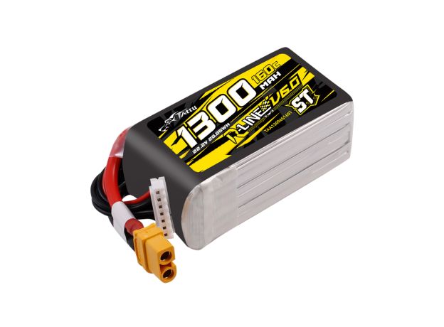 Tattu 1300mAh 6S 160C 22.2V ST LiPo Batarya | XT60 Konnektör | R-Line 6.0