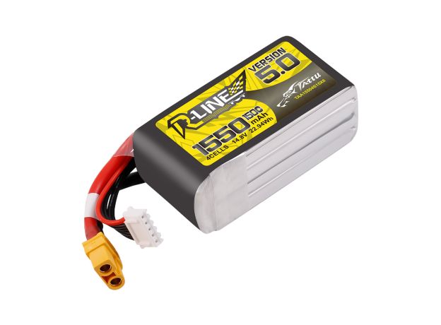 Tattu 1550mAh 4S 150C 14.8V LiPo Batarya | XT60 Konnektör | R-Line 5.0