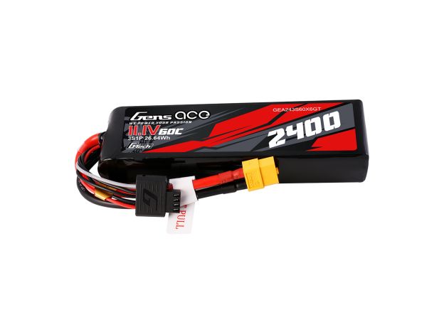 Gens ace 2400mAh 3S 60C 11.1V LiPo Batarya | XT60 Konnektör | Car Classic