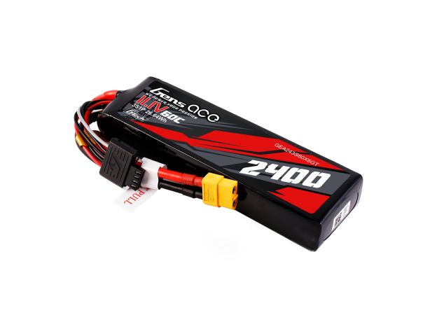 Gens ace 2400mAh 3S 60C 11.1V LiPo Batarya | XT60 Konnektör | Car Classic
