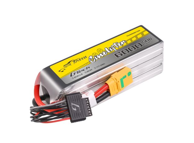 Tattu 6000mAh 8S 150C 29.6V LiPo Batarya | XT90-S Konnektör | Cinelifter
