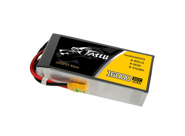 Tattu 16000mAh 8S 30C 29.6V LiPo Batarya | XT90-S Konnektör | UAV Classic