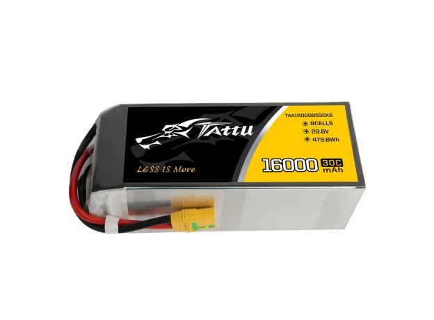 Tattu 16000mAh 8S 30C 29.6V LiPo Batarya | XT90-S Konnektör | UAV Classic