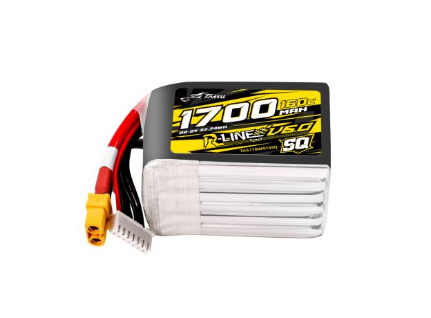 Tattu 1700mAh 6S 160C 22.2V SQ LiPo Batarya | XT60 Konnektör | R-Line 6.0