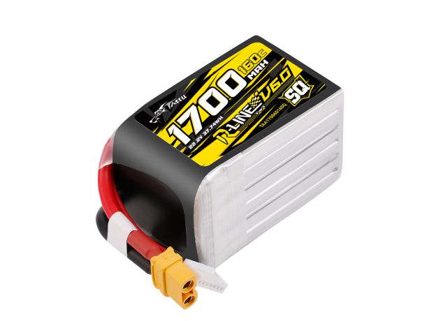 Tattu 1700mAh 6S 160C 22.2V SQ LiPo Batarya | XT60 Konnektör | R-Line 6.0