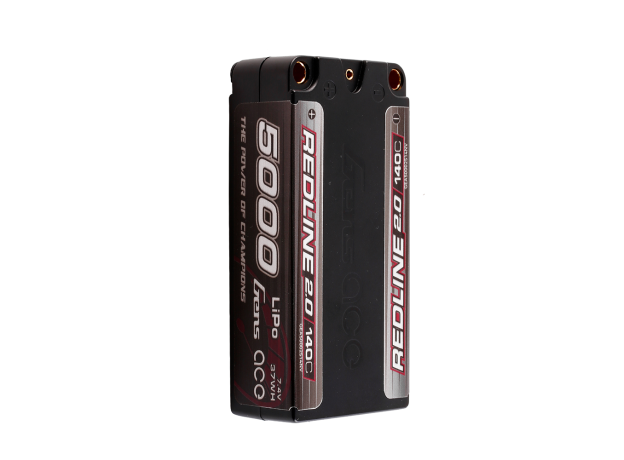 Gens ace 5000mAh 2S 140C 7.4V Shorty LiPo Batarya | 5.0mm bullet | Kırmızıline 2.0