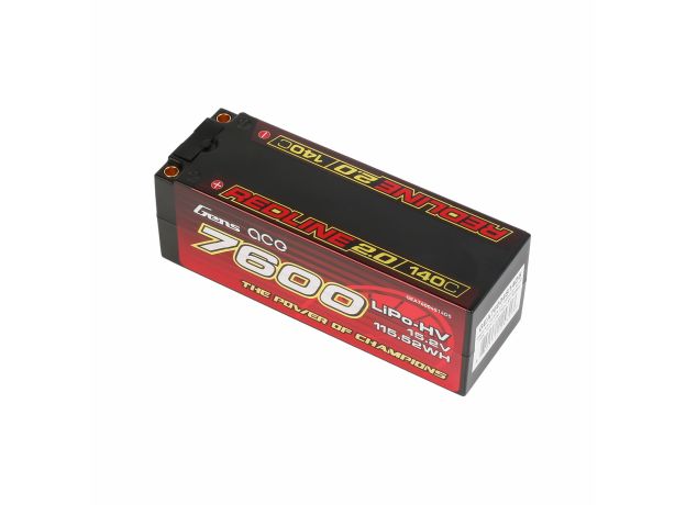Gens ace 7600mAh 4S 140C 15.2V(HV) LiPo Batarya | 5.0mm bullet | Kırmızıline 2.0