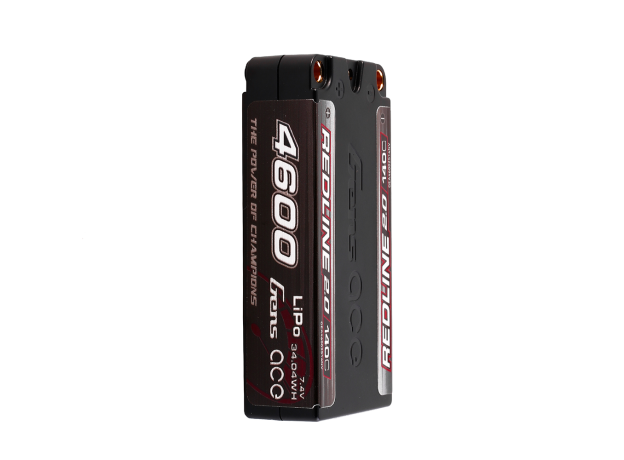Gens ace 4600mAh 2S 140C 7.4V Shorty LiPo Batarya | 5.0mm bullet | Kırmızıline 2.0