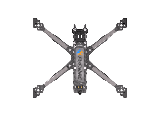 FlyFishRC Volador II VX6 O4 Pro FPV Serbest Stil T700 Gövde Kit — Siyah