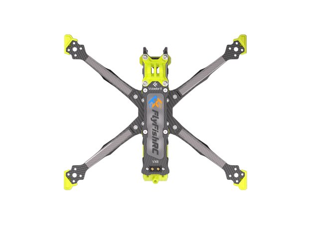 FlyFishRC Volador II VX6 O4 Pro FPV Serbest Stil T700 Gövde Kit — Siyah