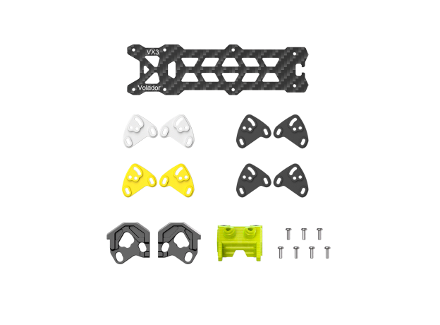 FlyFishRC Volador VX3 Gövde O4 Pro Upgrade Part Kits — Siyah