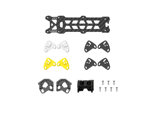 FlyFishRC Volador VX3 Gövde O4 Pro Upgrade Part Kits — Siyah