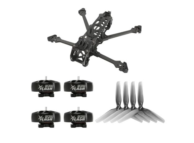FlyFishRC Atlas 4 O4 Pro Gövde Flash 1804 Motor HQ T4x2x3 Pervane Bundle Kit — 2450KV