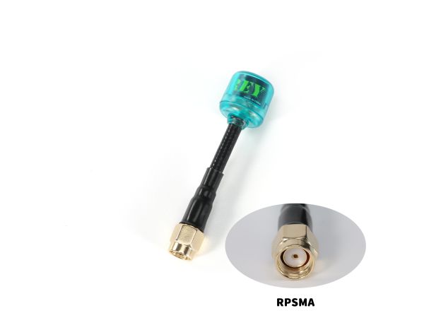 FlyFishRC Osprey 5.8Ghz 60mm RP-SMA Anten - LHCP — Şeffaf Siyah