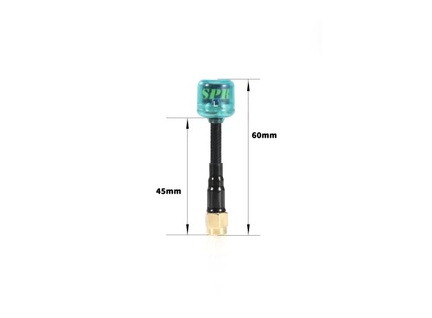 FlyFishRC Osprey 5.8Ghz 60mm RP-SMA Anten - LHCP — Şeffaf Siyah