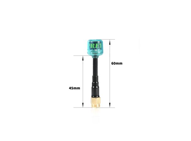 FlyFishRC Osprey 5.8Ghz 60mm SMA Anten - RHCP — Şeffaf Siyah