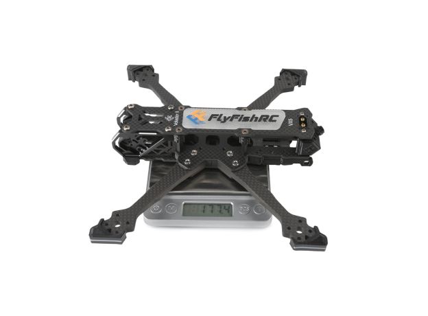 FlyFishRC Volador II VX5 O3 FPV Serbest Stil T700 Gövde Kit — Siyah