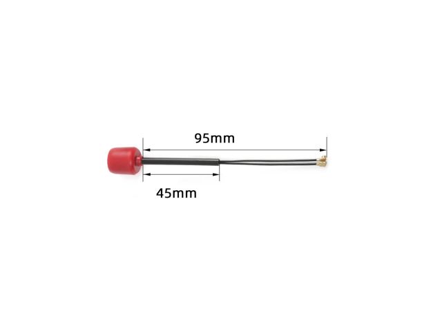FlyFishRC Dual-Band 5.8Ghz/2.4Ghz UFL Anten Uyumlu DJI O3 — Siyah / 145mm