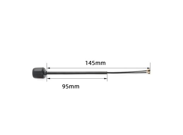 FlyFishRC Dual-Band 5.8Ghz/2.4Ghz UFL Anten Uyumlu DJI O3 — Siyah / 145mm