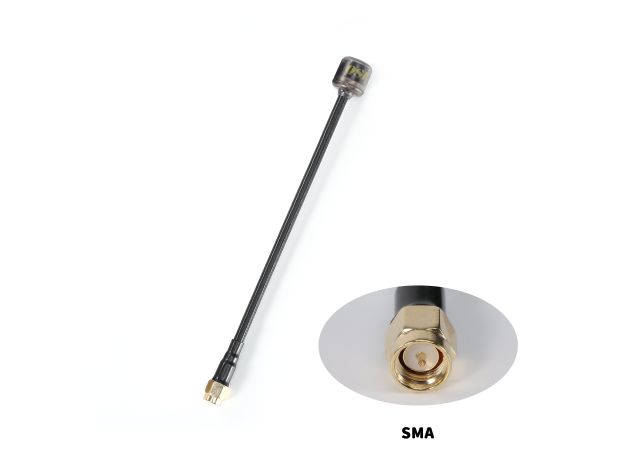 FlyFishRC Osprey 5.8Ghz 130mm SMA Anten - LHCP — Şeffaf Siyah