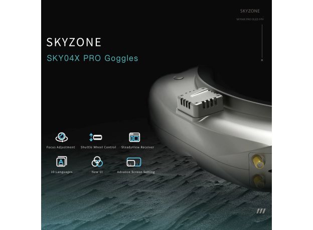 Skyzone SKY04X PRO FPV Goggles – Black Matte