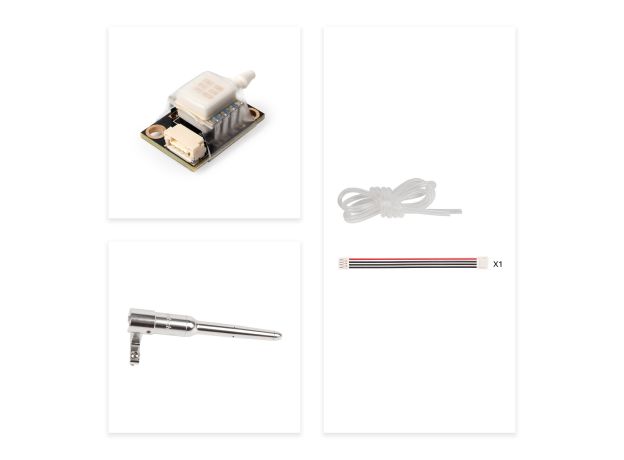 Holybro Dijital Hava Hızı Sensörü - MS4525DO Sensör ve PT60 Pitot Tüpü