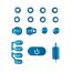 RadioMaster TX16S MK3 CNC Anodized Aluminium Switch Set — Blue