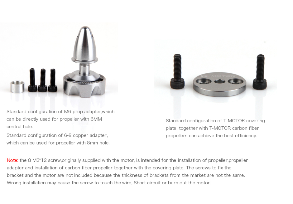 T-Motor MN5212 Multirotor Fixed Wing UAV Motor KV340 — Manufacturer product details 5