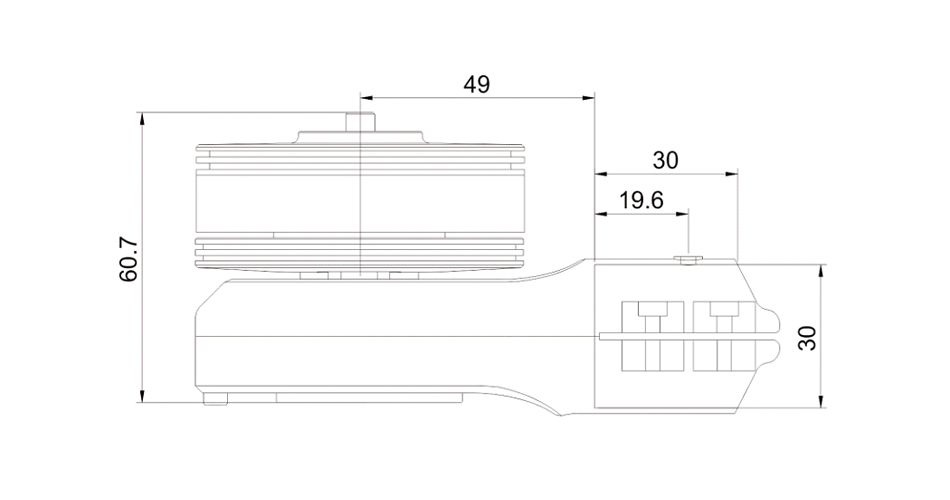 T-Motor 601-X Tahrik Seti Serisi (Entegre Tahrik Sistemi)İHA Motoru — MN601-S KV170+Alpha 60A HV / CCW — Teknik çizimler ve performans grafikleri 1