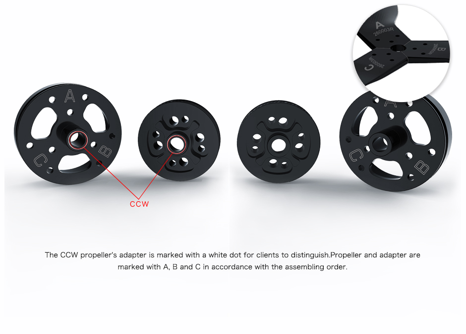 T-Motor G26*8.5 CF Three-blade propeller — Üretici detay görselleri 4