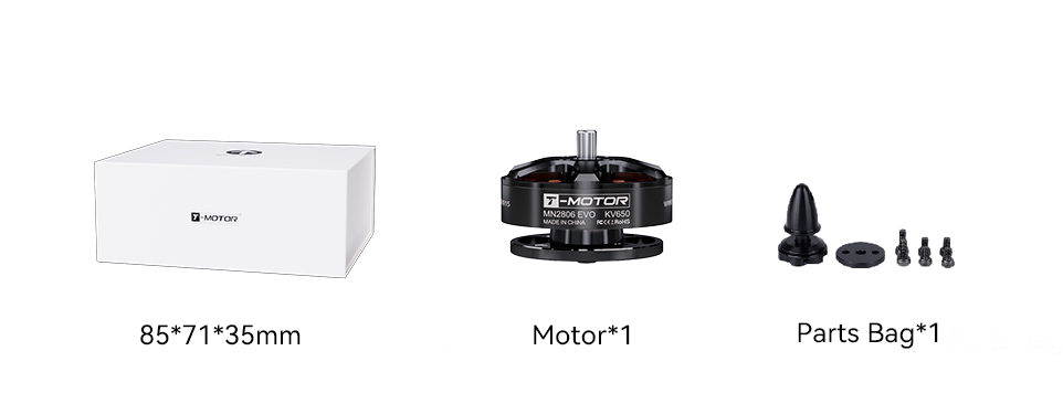 T-Motor Antigravity MN2806 EVO KV650 — Technical drawings and performance charts 2