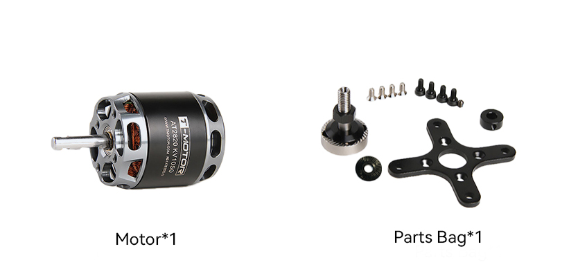 T-Motor AT2820 3D F3A Sabit Kanat Long Shaft Sabit Kanat Uav Motoru KV1050 — Teknik çizimler ve performans grafikleri 2