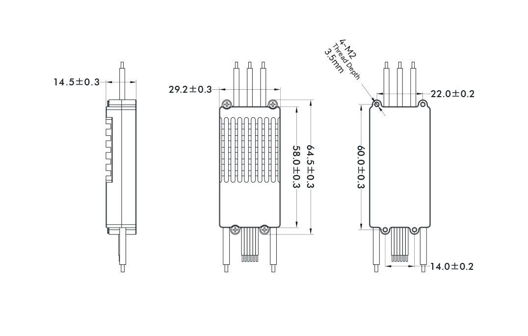 T-Motor ALPHA 40A 6S FOC Çok Rotorlu İHA ESC — Teknik çizimler ve performans grafikleri 1