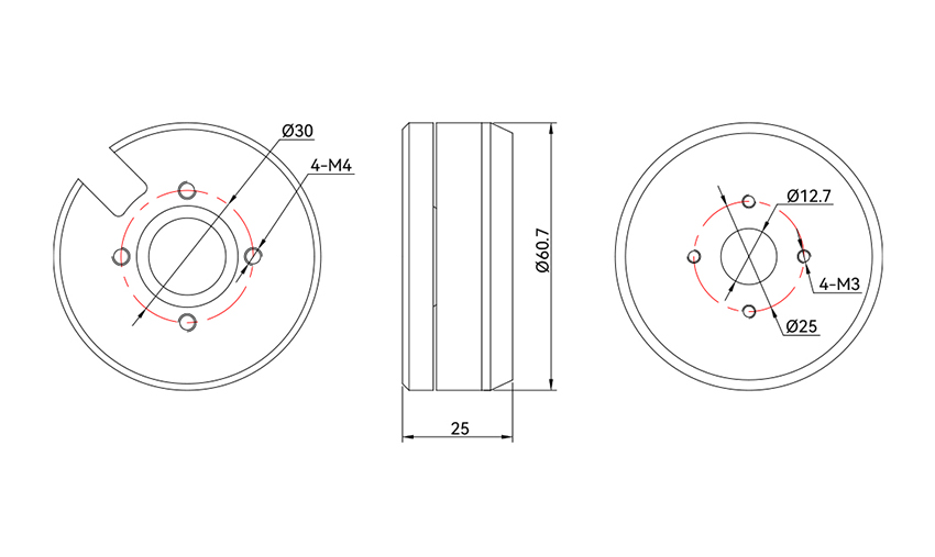 T-Motor GB54-2 Gimbal Serisi 3-6S İHA Drone Motoru KV26 — Teknik çizimler ve performans grafikleri 1