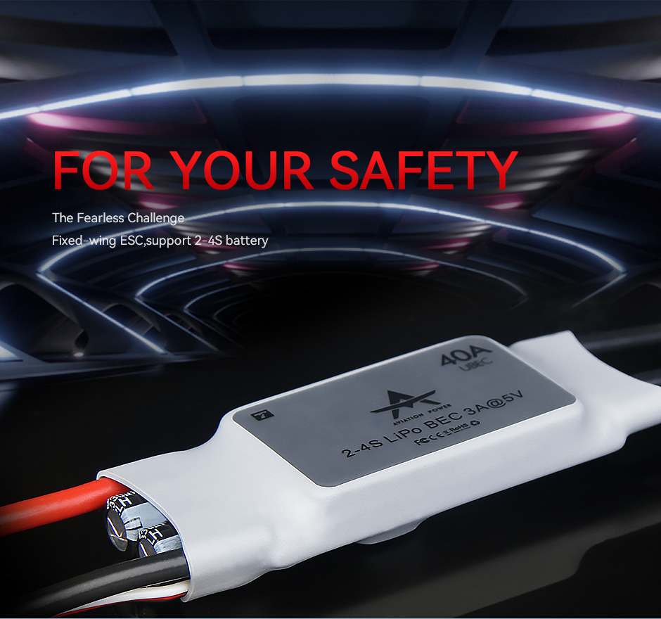 T-Motor AT40A 2-4S Sabit Kanat Airplane ESC — Üretici detay görselleri 1